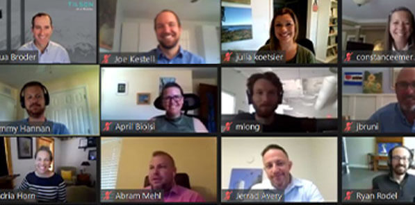 People on zoom meeting